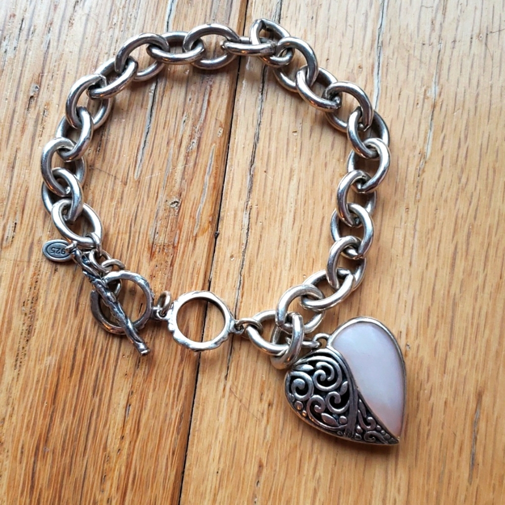 Toggle Heart Chunky Chain Bracelet